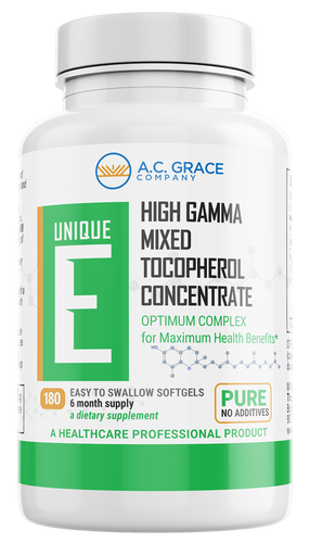 UNIQUE E High Gamma Mixed Tocopherol 180 Softgels
