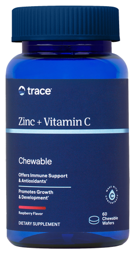 Zinc + Vitamin C Chewable Raspberry Flavor 60 Chewable Wafers